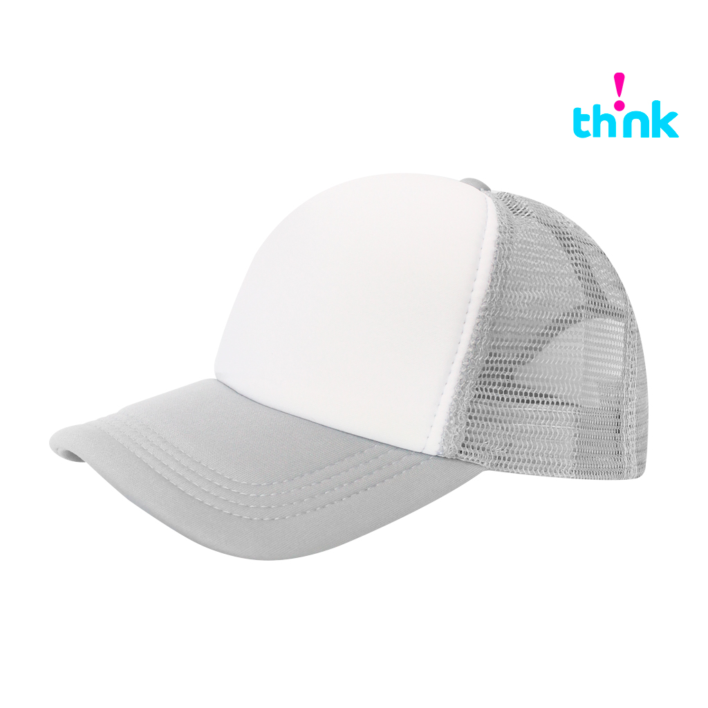 Gorra Poliester Tipo Trucker, Bicolor Gris