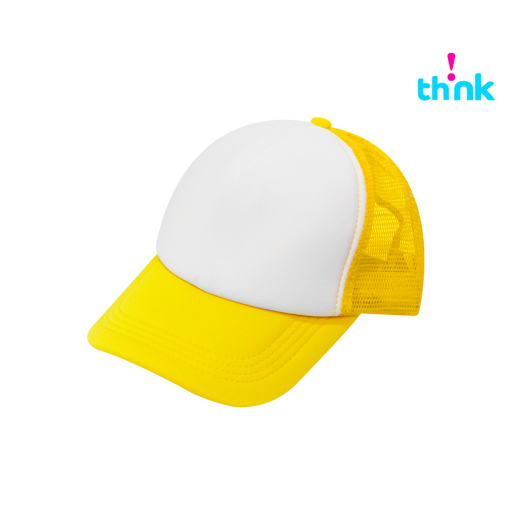 Gorra Poliester Tipo Trucker, Bicolor Amarillo