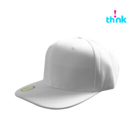 GORRA PLANA BLANCA C/BROCHE DE PLASTICO