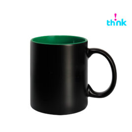 TAZA MAGICA MATE NEGRO INTERIOR VERDE