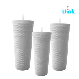 Vaso texturizado blanco